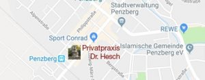 Lageplan Privatpraxis Dr. Hesch
